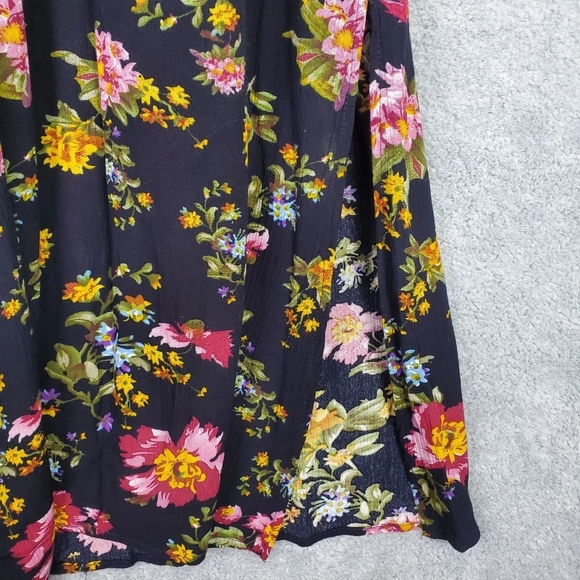 Natural Life Maxi Dress Rowan Side Slit Size XL  V-Neck Rayon Textured Boho - Picture 6 of 10